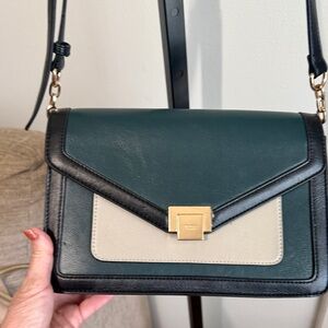 Dune London Black Cream and Green Shoulder Bag